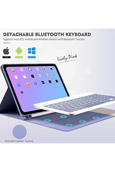 Fogy Ipad Air 5 Nesil M1 Çipli 10,9 Uyumlu Bluetooth Türkçe Q Klavyeli Kılıfı (TABLET DEĞİLDİR)