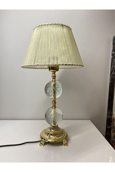 asellus Şehzade Crystal Glass Bulk Lampshade Knitted Hat, Gold plated table lamp, lampshade, lampshade home gifts