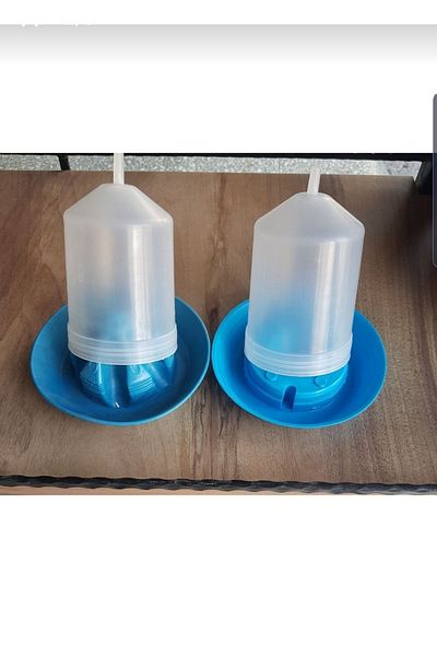 NURDAĞ HIRDAVAT Chick Food Bowl 0.75 +Chick Water Bowl 0.75 Total 4 Pieces Shipping