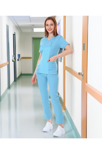 İBA MEDİKAL I-modern Çıtçıtlı Likralı Takım (ribanalı) Doktor/hemşire Forması...