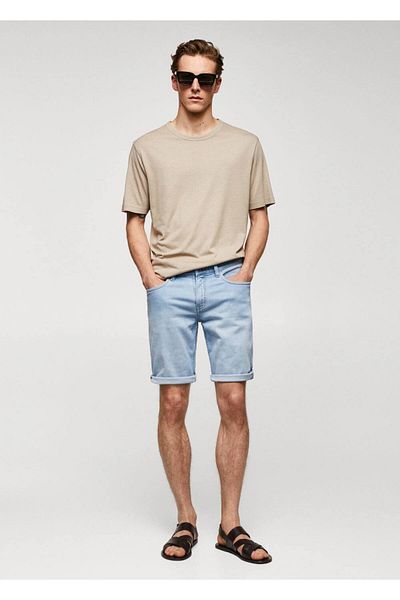 MANGO Man Slim fit jeans bermuda shorts