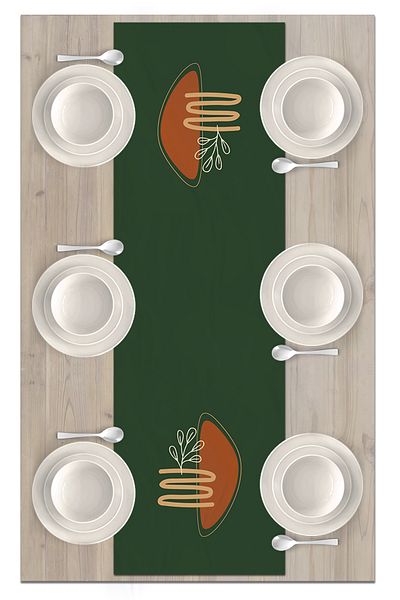 Bertille Home Series 140x40 Cm Digital Printed Minimalist Runner