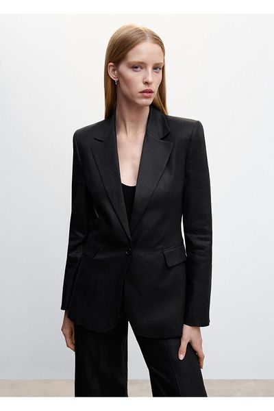 MANGO Woman Jachetă blazer din material 100% in