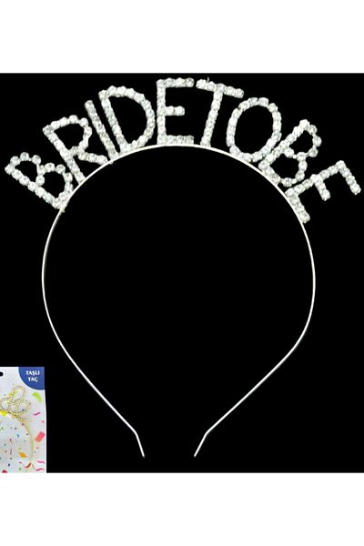 ELGALA BRIDE TO BE Written Metal Jewelled Crown Ornament Crown