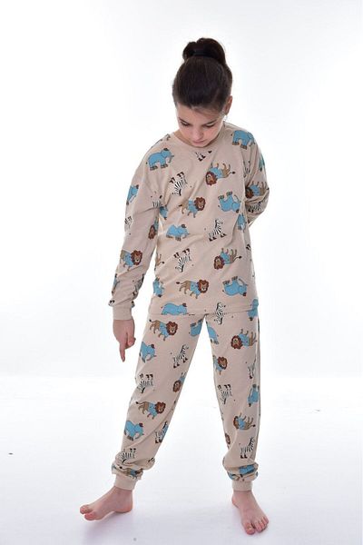 İsobel Kids Комплект пижама от джърси за момчета с животински мотиви