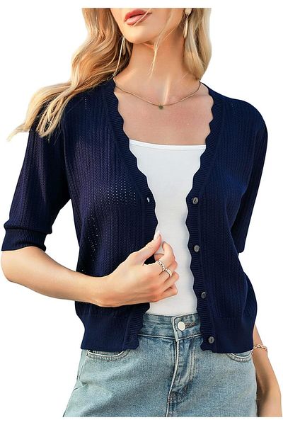 youknitwear you Cardigan de tricotaj cu vant