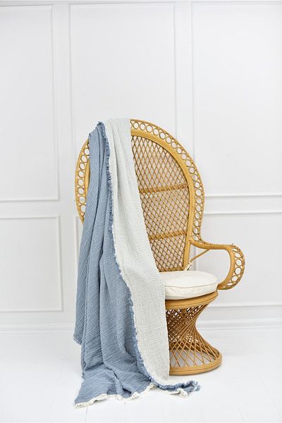 Natural Meet Maya Battal Size Two-Way 100% Cotton Muslin Bedspread 230X250 cm