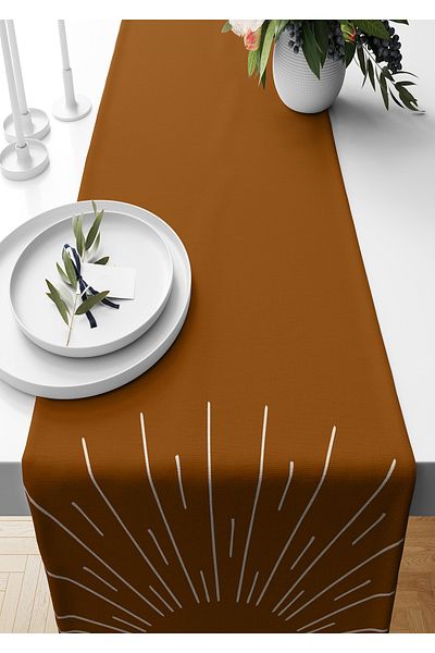 Bertille Home Series 140x40 Cm Digital Printed Minimalist Runner