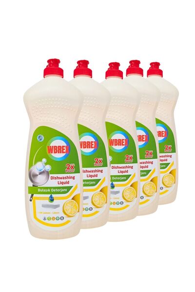 WBREX Sıvı Bulaşık Deterjanı Limon Kokulu 650 Ml*5 Adet