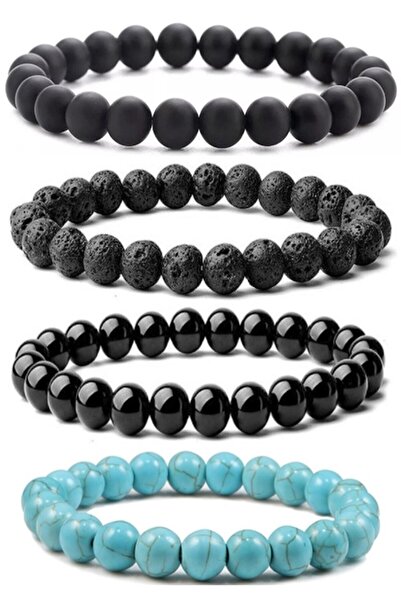 Kusakli 4'lü Doğaltaş Bileklik Set