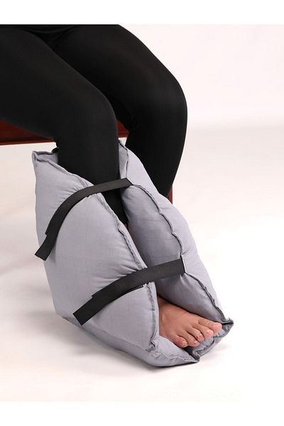 Devi Foot and Heel Pillow, Protective PillowFoot Pillow Grey for Wounds and Post-Surgical