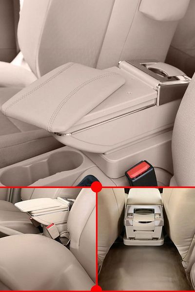 C9 Suitable for Every Vehicle Beige Armrest Auto Armrest Sliding And Ashtray