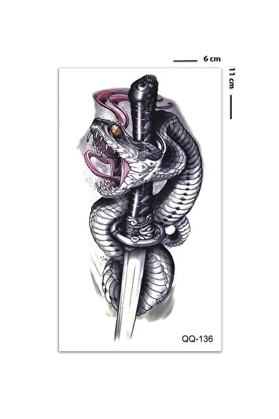 BP Tattoo John Wick Geçici Kılıç Ve Yılan Dövme