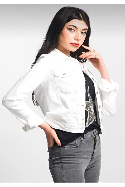 esmacamoda Bílá džínová bunda