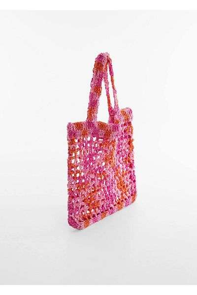 MANGO Woman Knitted mesh bag