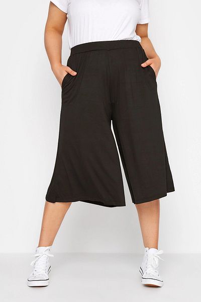 Stil Diva Plus Size Loose Fit Lycra Jarse Pants with Pockets144236