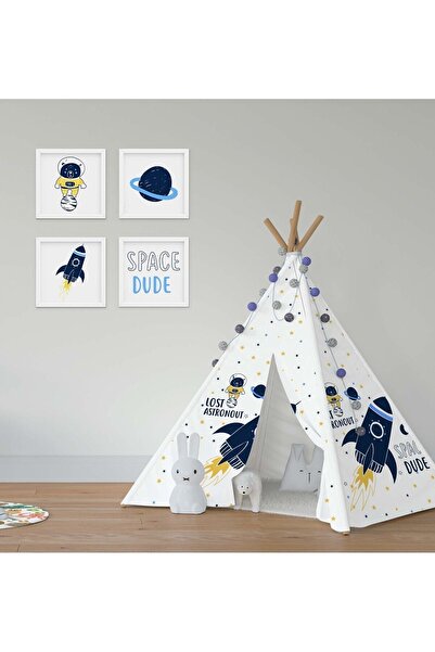 CİCİ ODAM Çocuk Bebek Odası Oyun Çadırı Astronot Uzay Roket