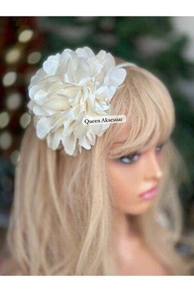 Queen Nelly Μεταλλική κορώνα με σατέν ροζ λουλούδια - Κορώνα για ειδικές περι...