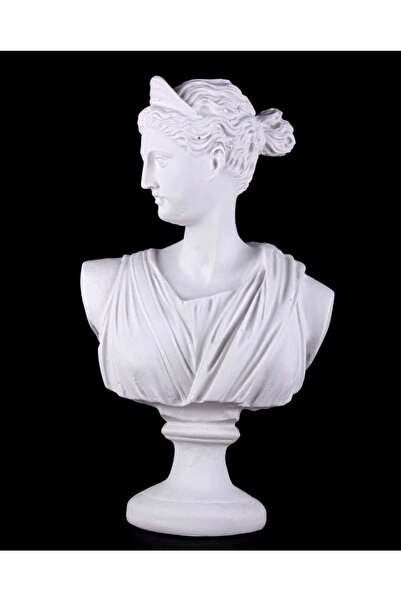 HAND DEKOR Dekoratif Artemis Büst Heykel Ham Boyasız