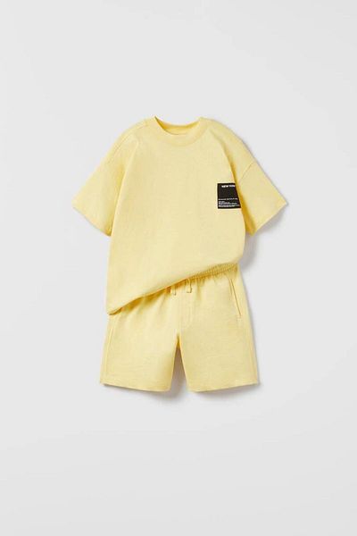 Pink Hippo Kids Cotton Kids Shorts and T-Shirt Set - Label Detailed