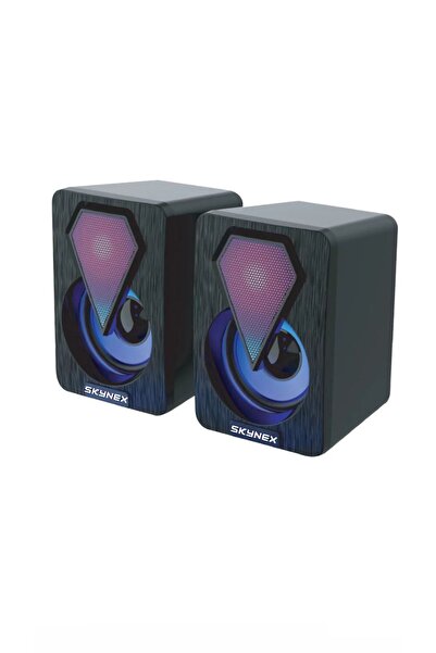 SKYNEX Rgb Mi?ni? Bilgisayar Hoparlörü 1 1 Ses Sistemi 3.5mm Jack Girişli Mul...