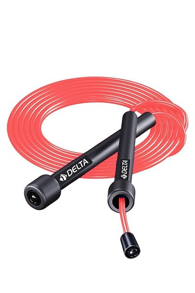 Delta 5 Pieces Adjustable Length Deluxe Red Jump Rope