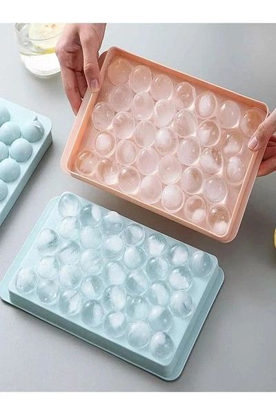 lawrenceshop 2 Large Size Practical 33 Compartment Drop Ice Mold with Lid |   Covered Drop Model