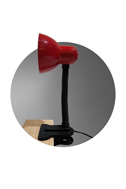 Okmino Kıskaçlı Masa Lambası (KIRMIZI)