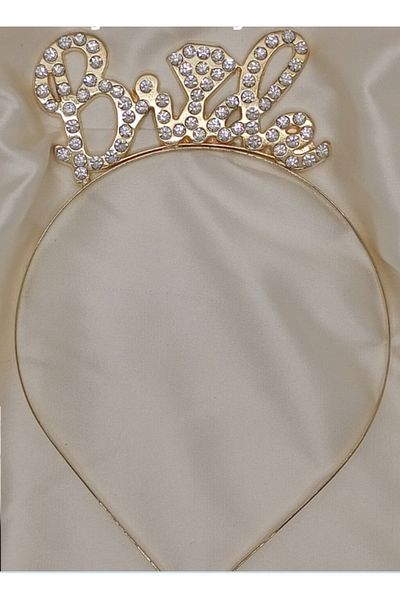 ELGALA BRIDE Written Metal Stone Crown Decoration Crown