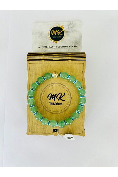 MK tasarım MK DESIGN REAL AVENTURINE STONE BRACELET MK.032.001