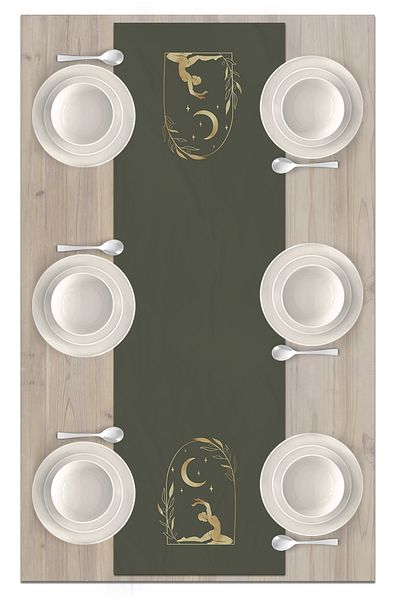 Bertille Home Series 140x40 Cm Digital Printed Minimalist Runner