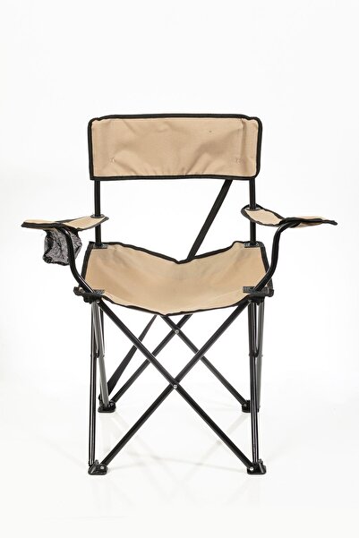 kampseti Katlanır Kamp Sandalyesi-Sırtı Açık Piknik ve Plaj Sandalyesi