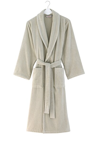 Soft Cotton Micro Bornoz Ekru