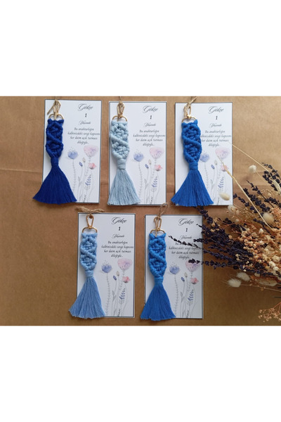 ERVA TASARIM بطاقة مكرامية مكونة من 10 قطع - سلسلة مفاتيح ووعد الخطوبة وحفلات...