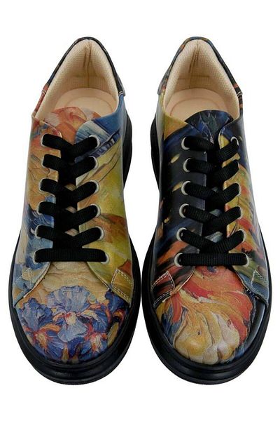 Dogo Women's Vegan Leather Multicolored Sneakers - Pastel Night Design