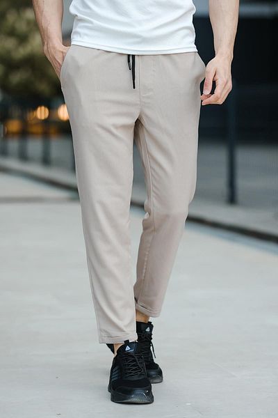 Oksit Joy Slim Fit Men&#39;s Double Leg Men&#39;s Jogger Pants with Elastic Waist