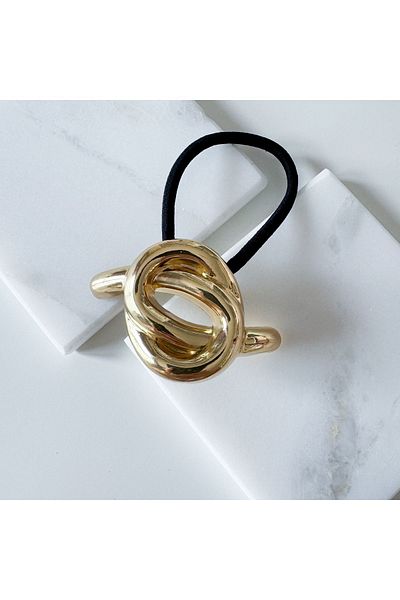 CHARMLUCKY Metal Knot Elastic Toqa