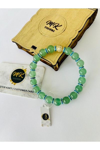 MK tasarım MK DESIGN REAL AVENTURINE STONE BRACELET MK.032.001