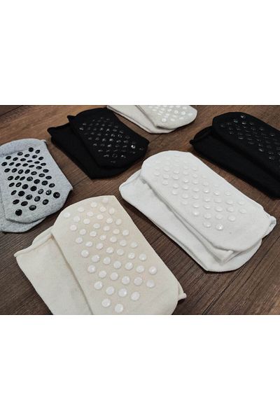 Leement socks Дамски дълги чорапи с щампа Abs, неплъзгащи се, без ластик, 6 чифта