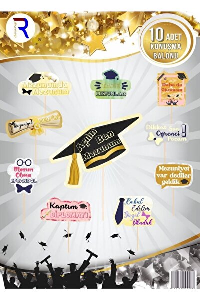 DÜVENCİ TİCARET 2025 Mezuniyet Süsleri Konuşma Balonu