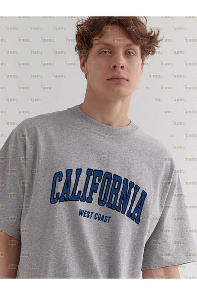 aynewmoda Tricou oversize cu imprimeu California West Coast