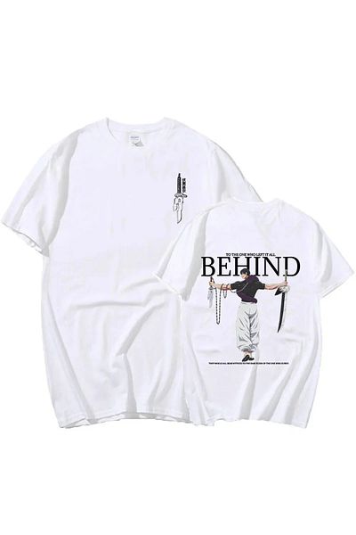 aynewmoda Jujutsu Kaisen Toji Fushiguro Oversize T-Shirt - front and back printed