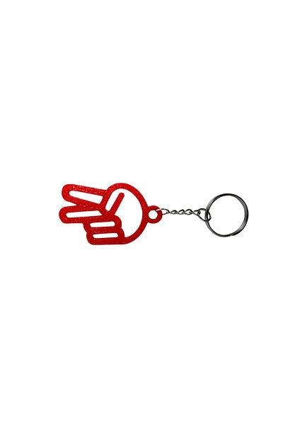 Tesseract Red Sign of Liberty - Keychain