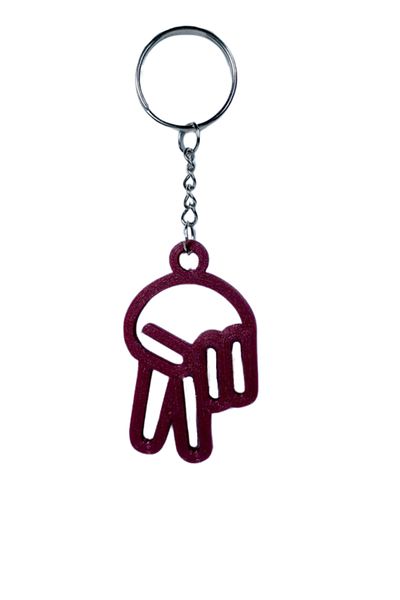 Tesseract Freedom Burgundy Sign Keychain