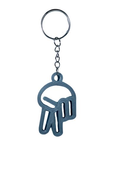 Tesseract Silver Colored Sign of Liberty - Keychain
