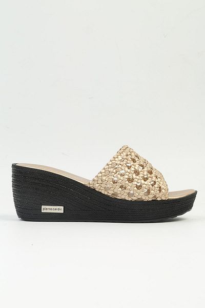 Pierre Cardin ® |   Pc-3530 - Gold - Straw Women's Slippers