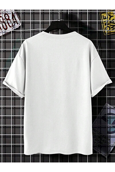 De Carte Ανδρικό λευκό μπλουζάκι Oversize - SWATUI Printed, A Quality, Crew Neck