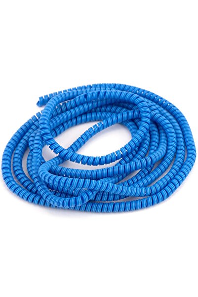 SPELT Şarj Aleti Kablosu Kablo Kordon Koruyucu Spiral Sarma Kılıf Koruma Koyu Mavi