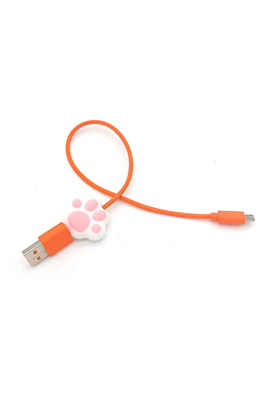 SPELT Şarj Kablosu Kablo Ucu Koruyucu Koruma Kaplama Patili Figür Kedi Patisi...