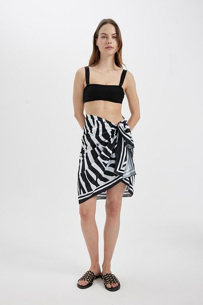 DeFacto Zebra Patterned Women's Long Pareo - C6080AX24SM